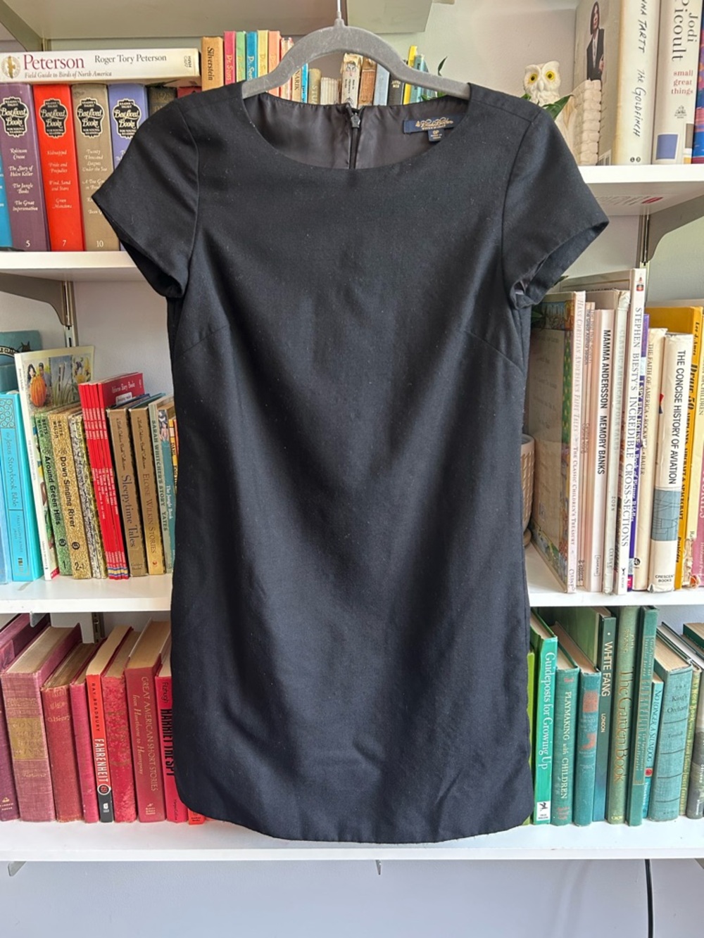 Brooks Brothers Black Short-Sleeve Mini Dress